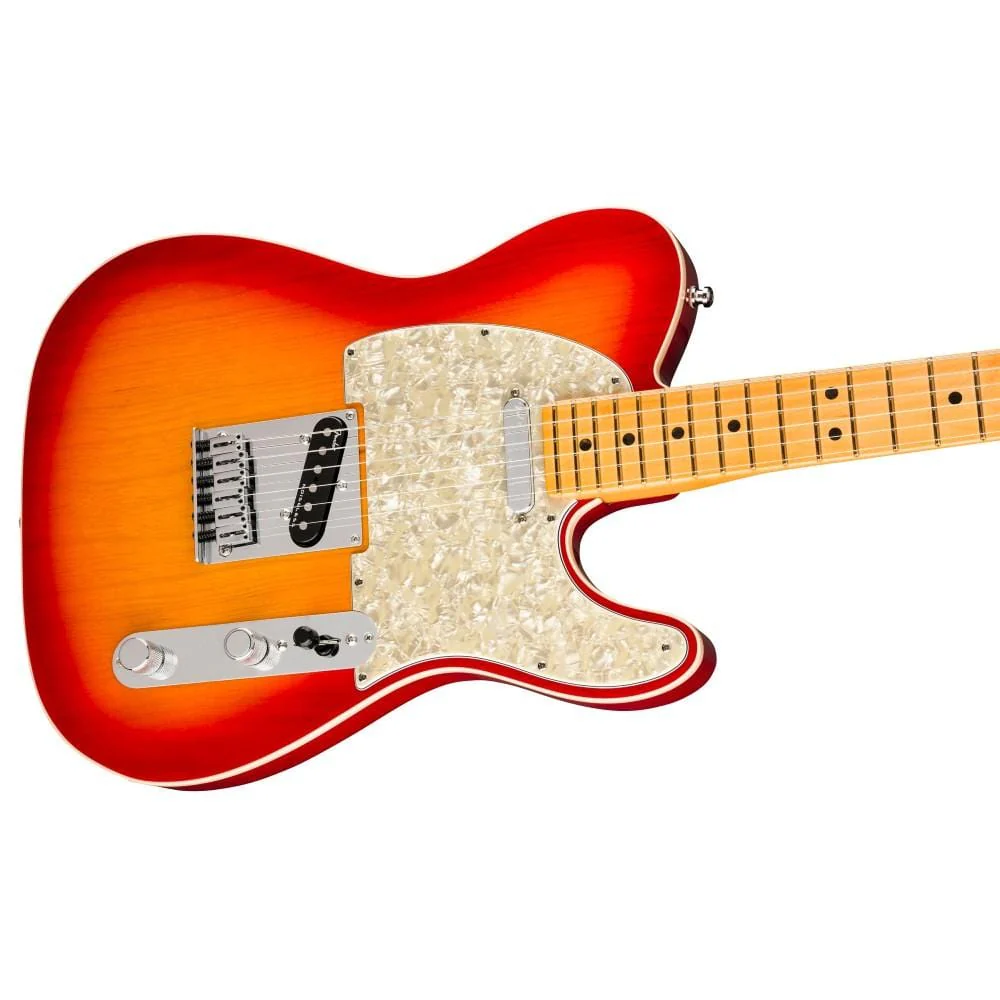 Fender American Ultra Telecaster Electric Guitar - Plasma Red Burst - Image 4