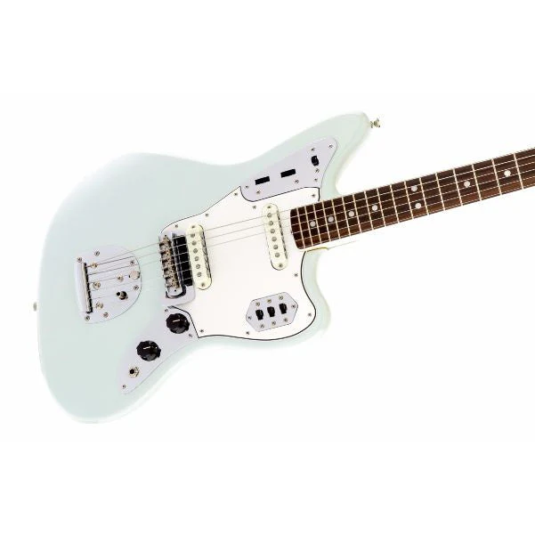 Fender American Vintage '65 Jaguar Electric Guitar, Bound Round-Lam Rosewood Fingerboard, Sonic Blue - Image 3