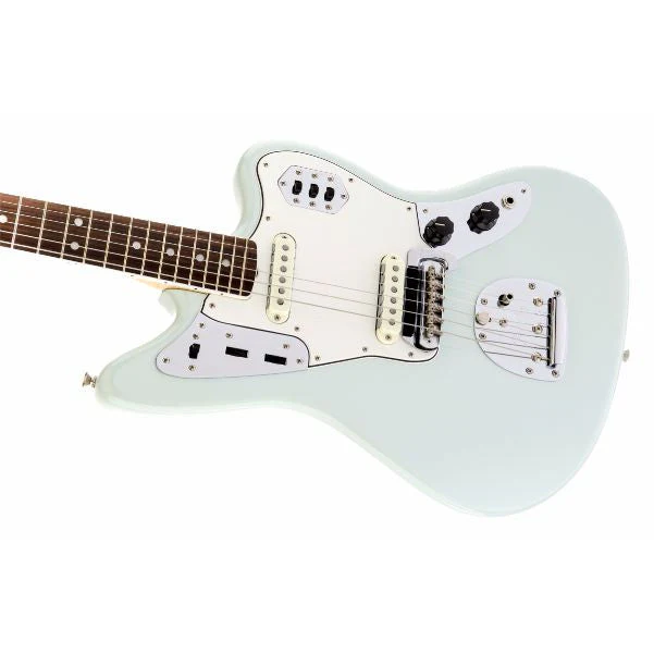Fender American Vintage '65 Jaguar Electric Guitar, Bound Round-Lam Rosewood Fingerboard, Sonic Blue - Image 4