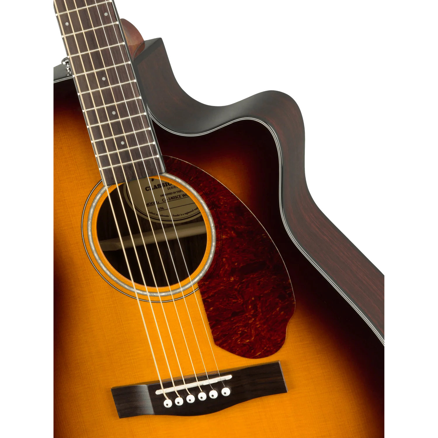 Fender CC-140SCE Concert Electro-Acoustic Guitar with Case - Image 3
