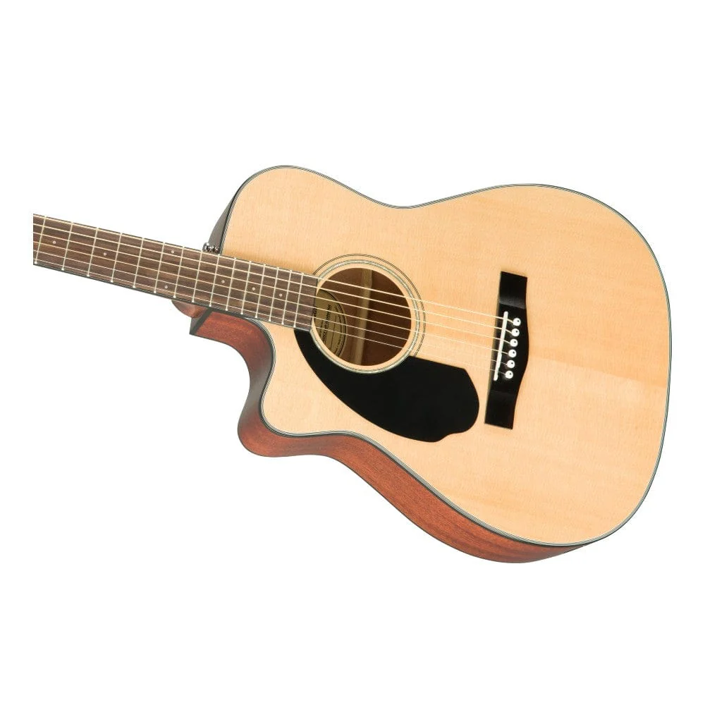 Fender CC 60SCE Concert Walnut Electro Acoustic Guitar - Left Handed - Image 4