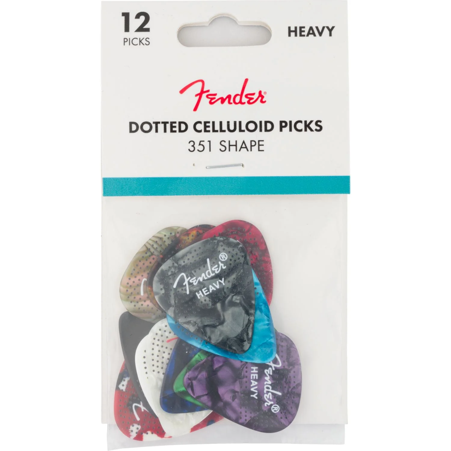 Fender Dotted Celluloid 351 Shape Guitar Pick - Pack of 12 - Image 42