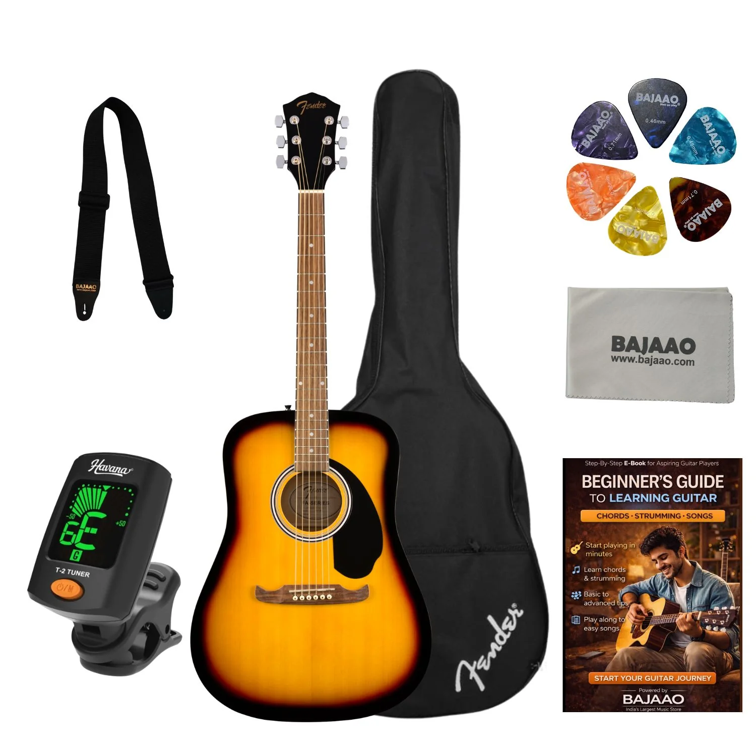 Fender FA-125 Dreadnought Acoustic Guitar With Gig Bag - Image 40