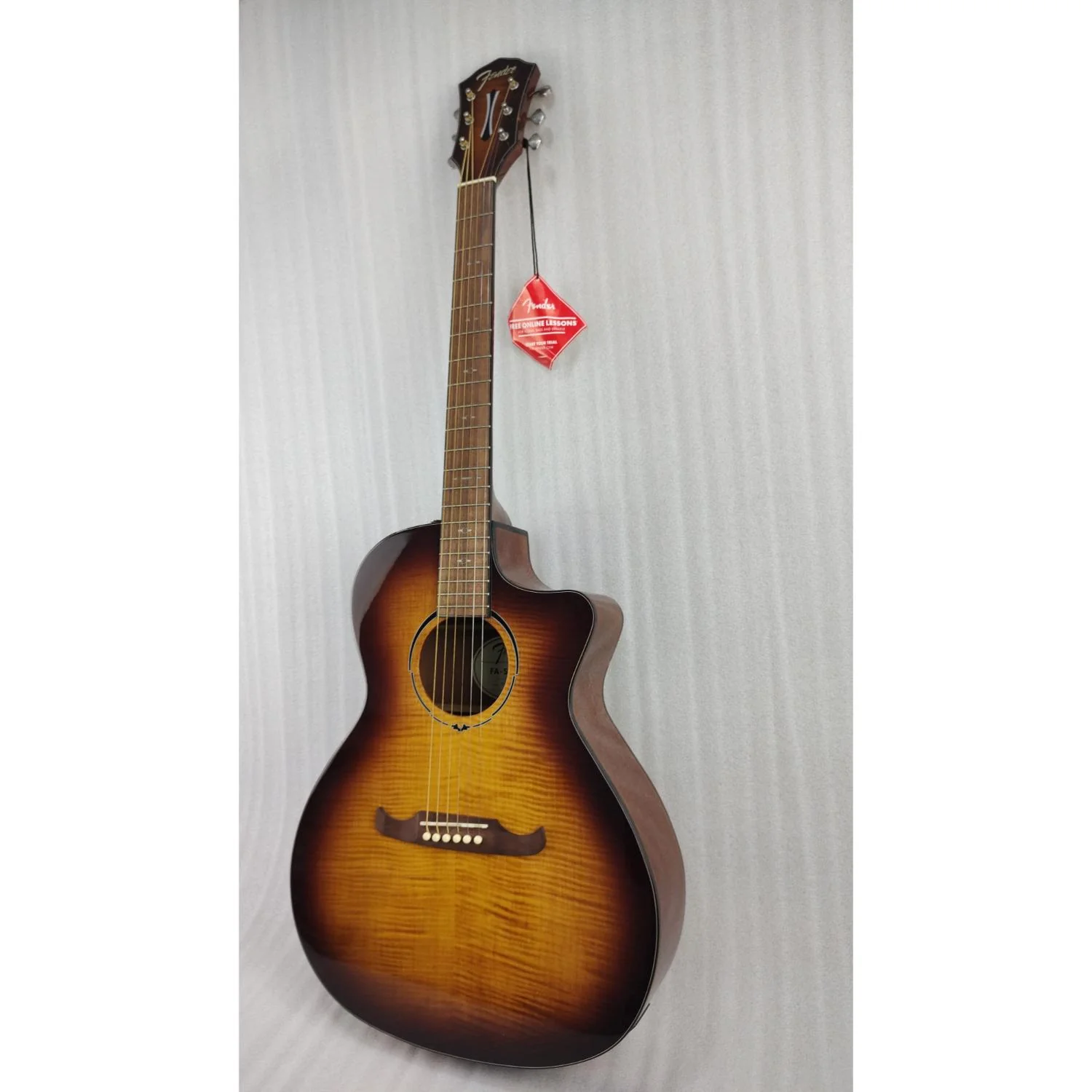 Fender FA-345CE Auditorium Electro Acoustic Guitar - 3 Tone Tea Burst - Open Box - Image 3