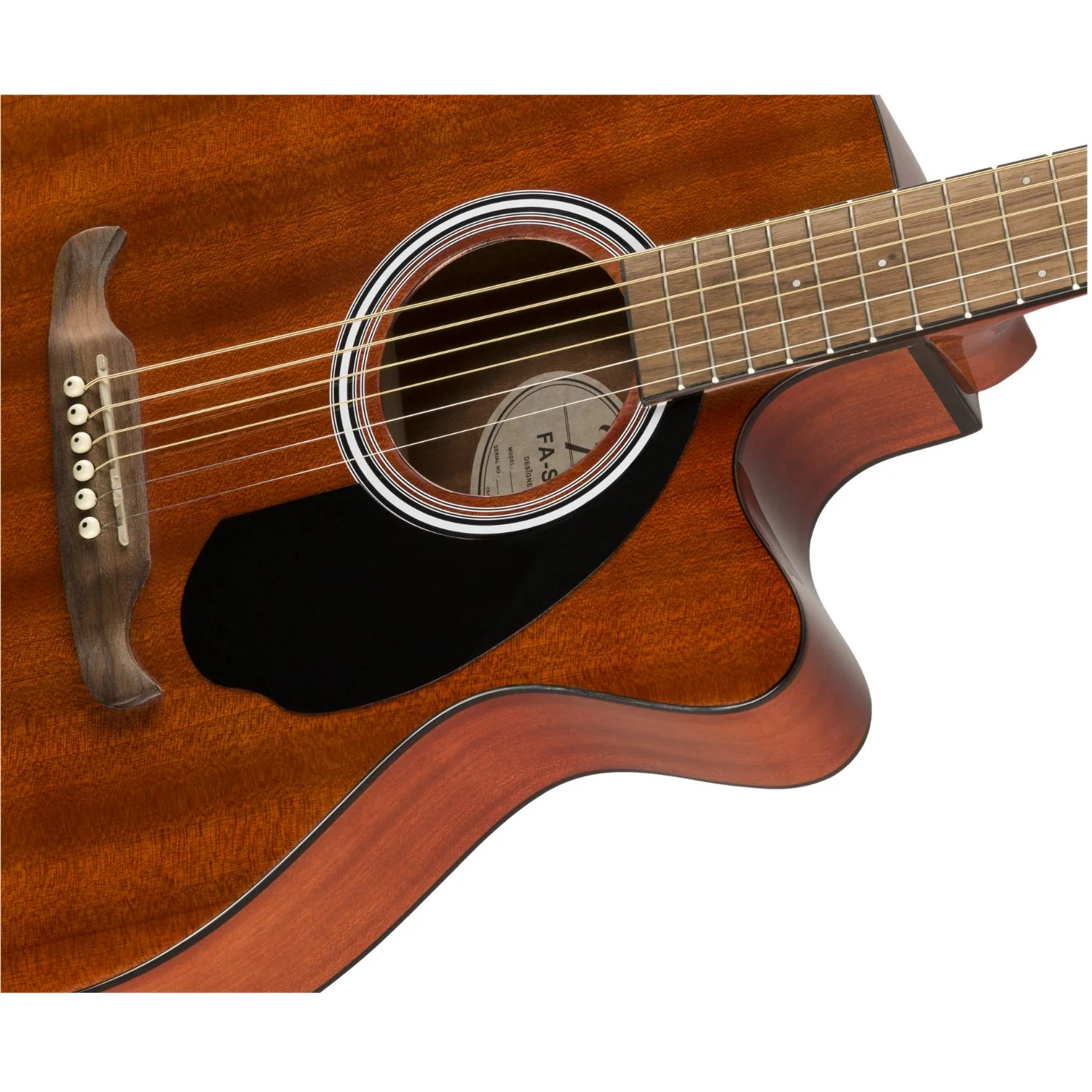 Fender FA-135CE Concert V2 Electro Acoustic Guitar - Natural Mahogany - Image 3