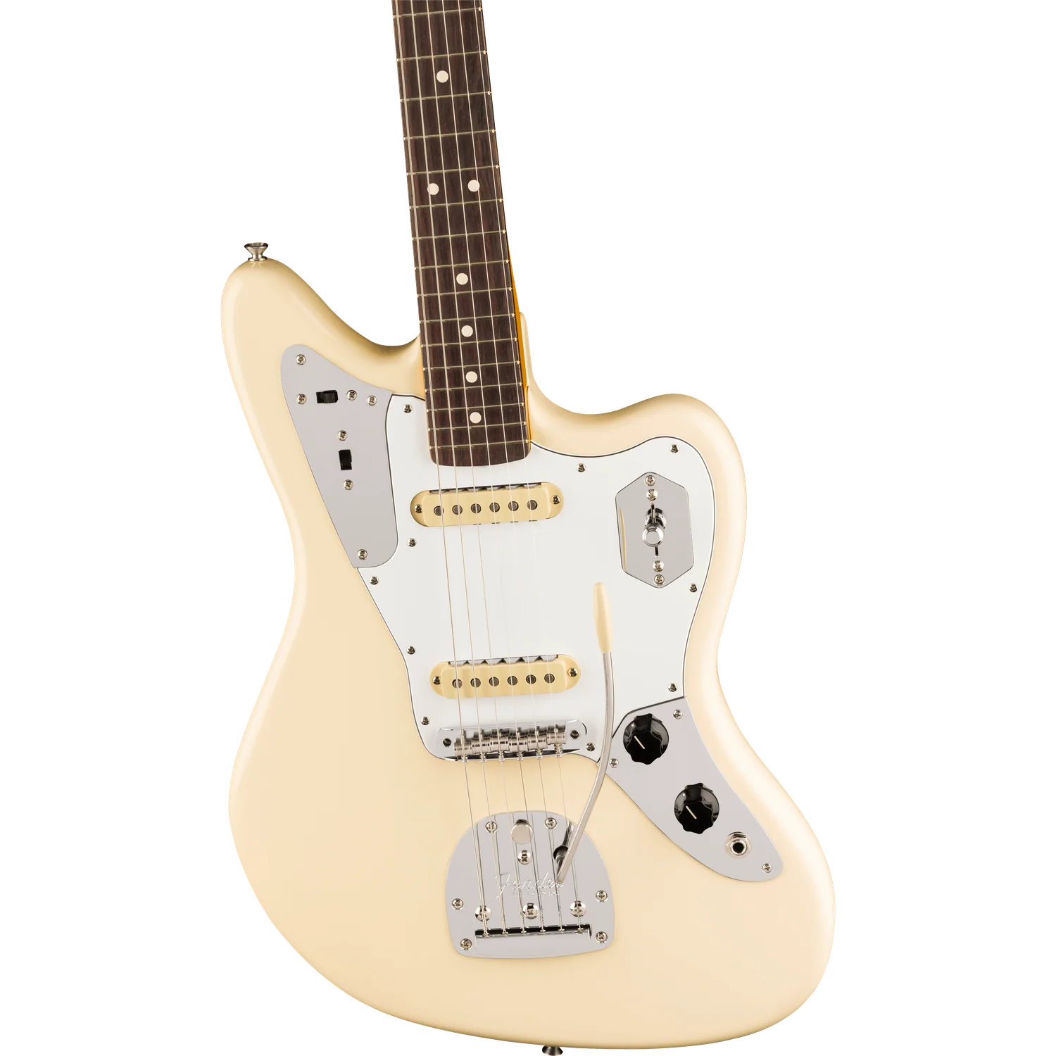 Fender Johnny Marr Jaguar Electric Guitar, Rosewood Fingerboard, Olympic White - Image 3