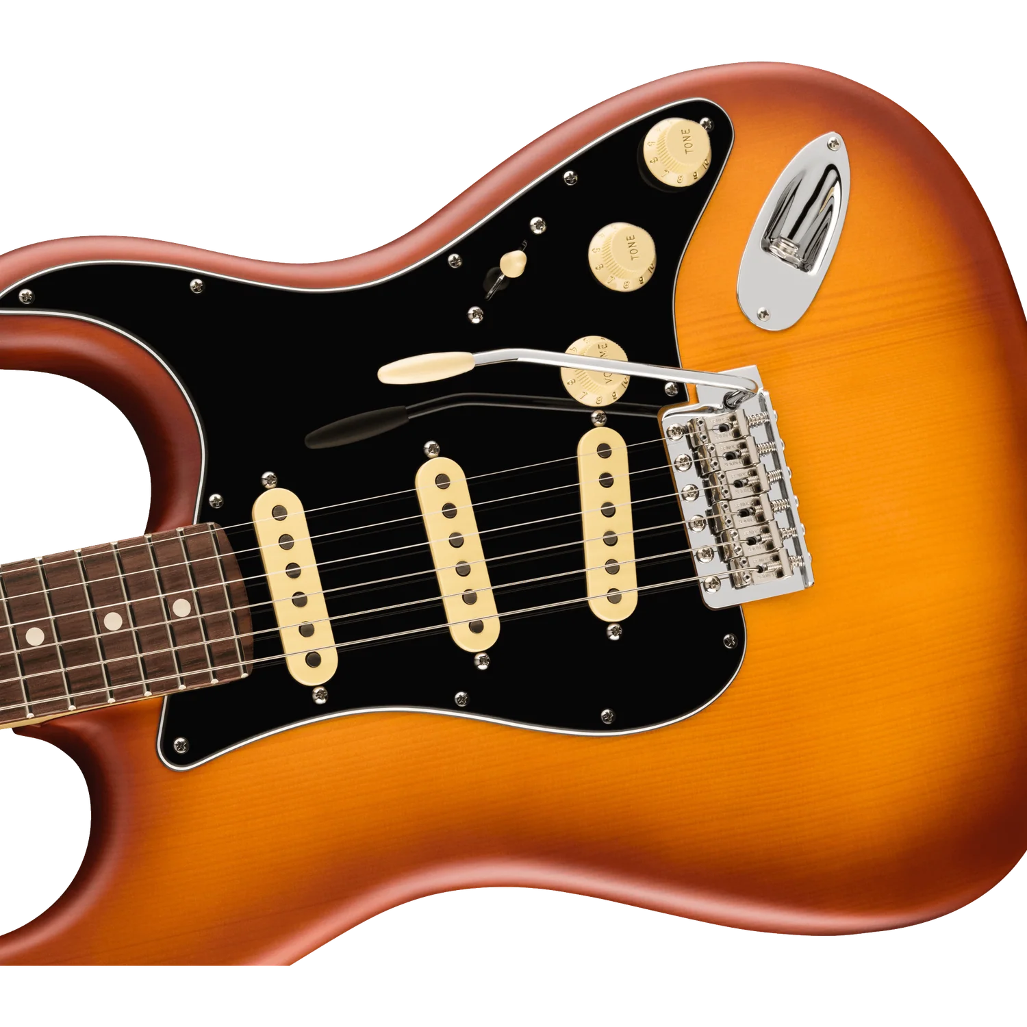 Fender Limited Edition American Performer Timber Stratocaster 6 String Electric Guitar - Image 8