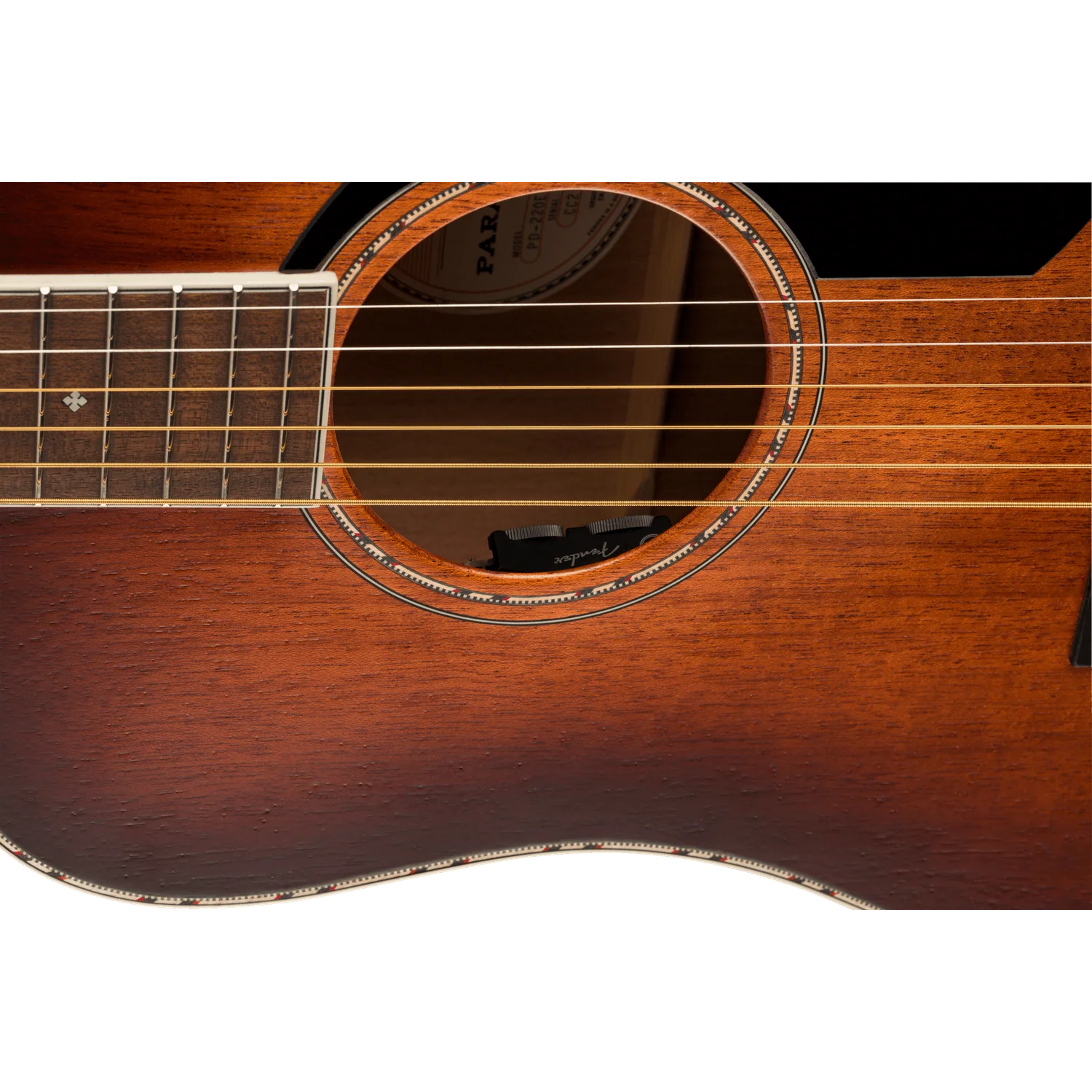 Fender PD 220E Dreadnought Electro Acoustic Guitar with Case - Image 22