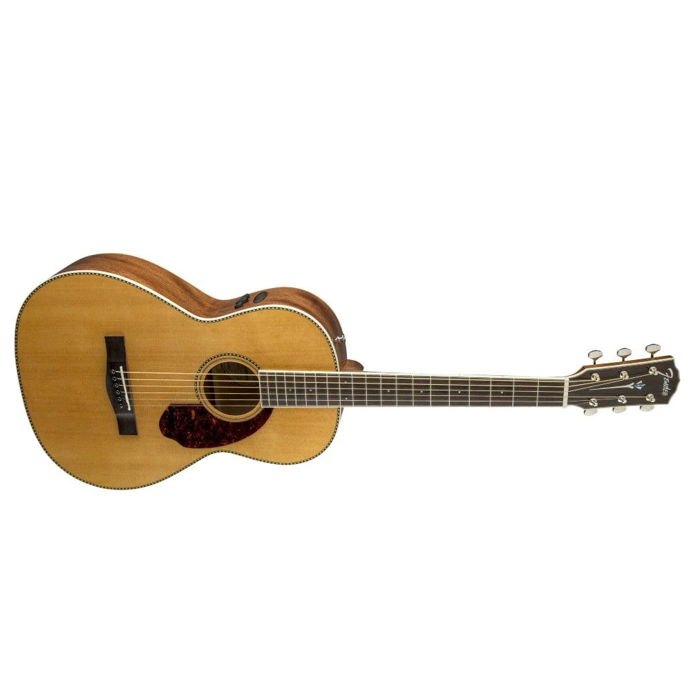 Fender PM 2E Standard Parlor Electro Acoustic Guitar with Case - Image 5