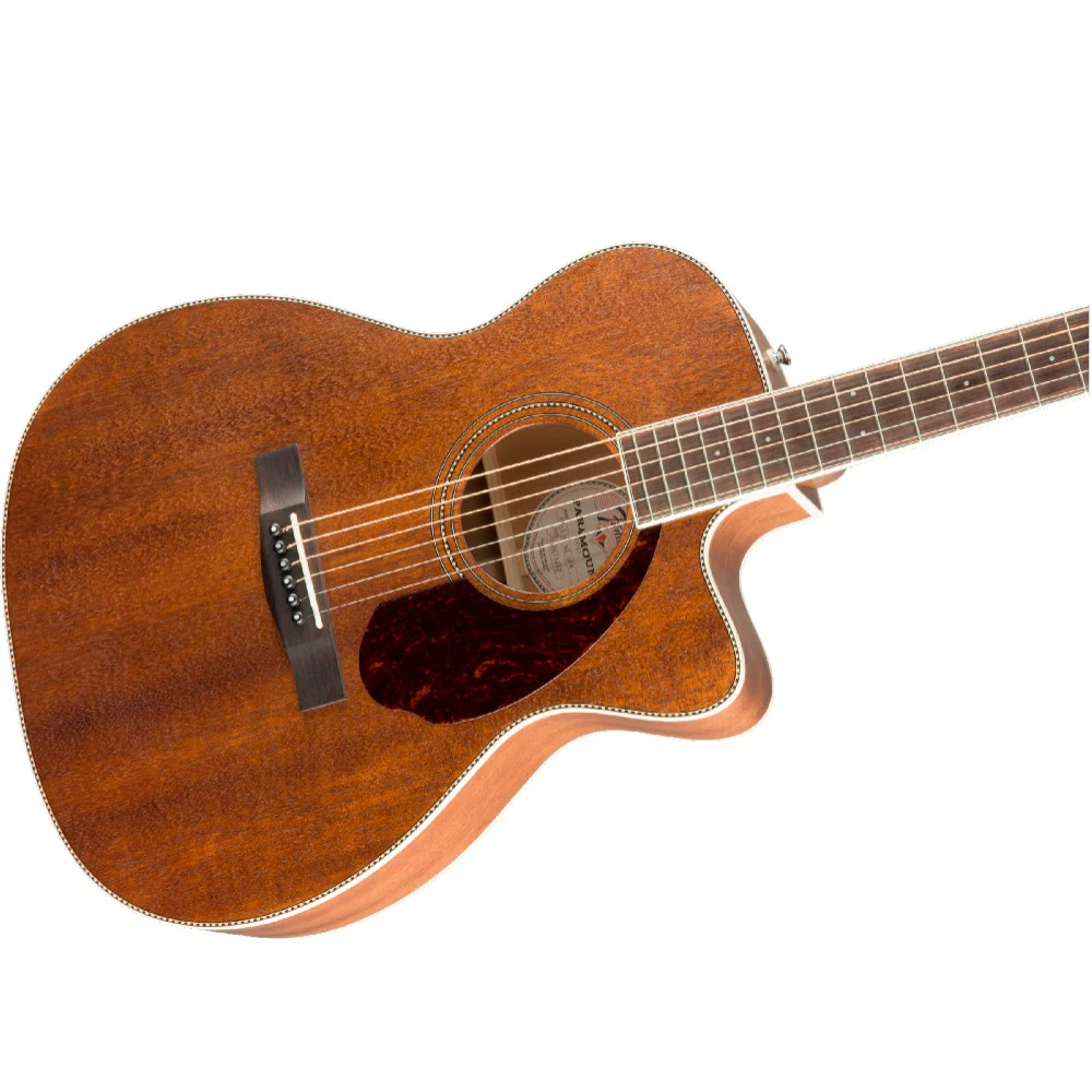 Fender PM-3 Triple-0 All-Mahogany 6-String Acoustic Guitar with Case- Natural - Image 4