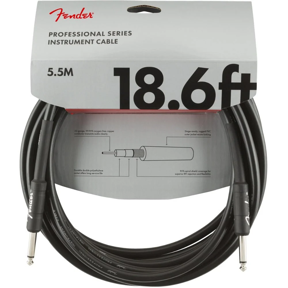 Fender Professional Series 18.6' Straight to Straight Instrument Cable
