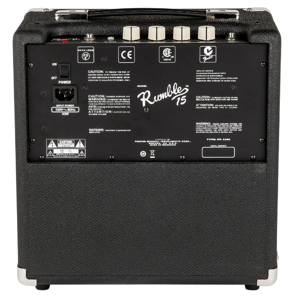 Fender Rumble 15 Watt V3 Combo Bass Guitar Amplifier - Image 6