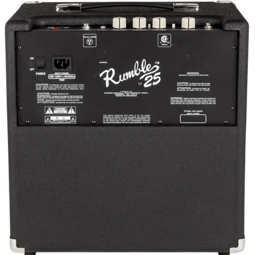 Fender Rumble 25 Watt Bass Combo Amplifier - Version 2 - Image 6