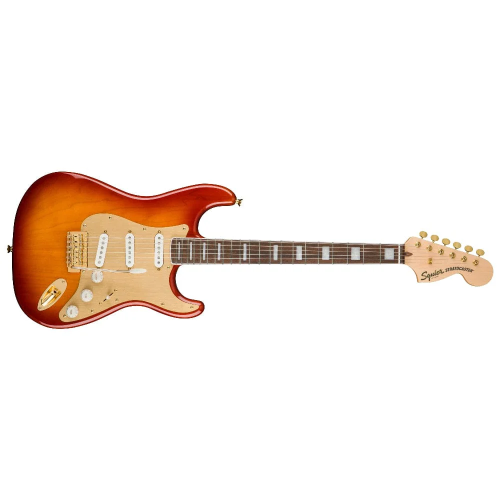 Fender Squier 40th Anniversary Stratocaster Gold Edition Electric Guitar - Image 14