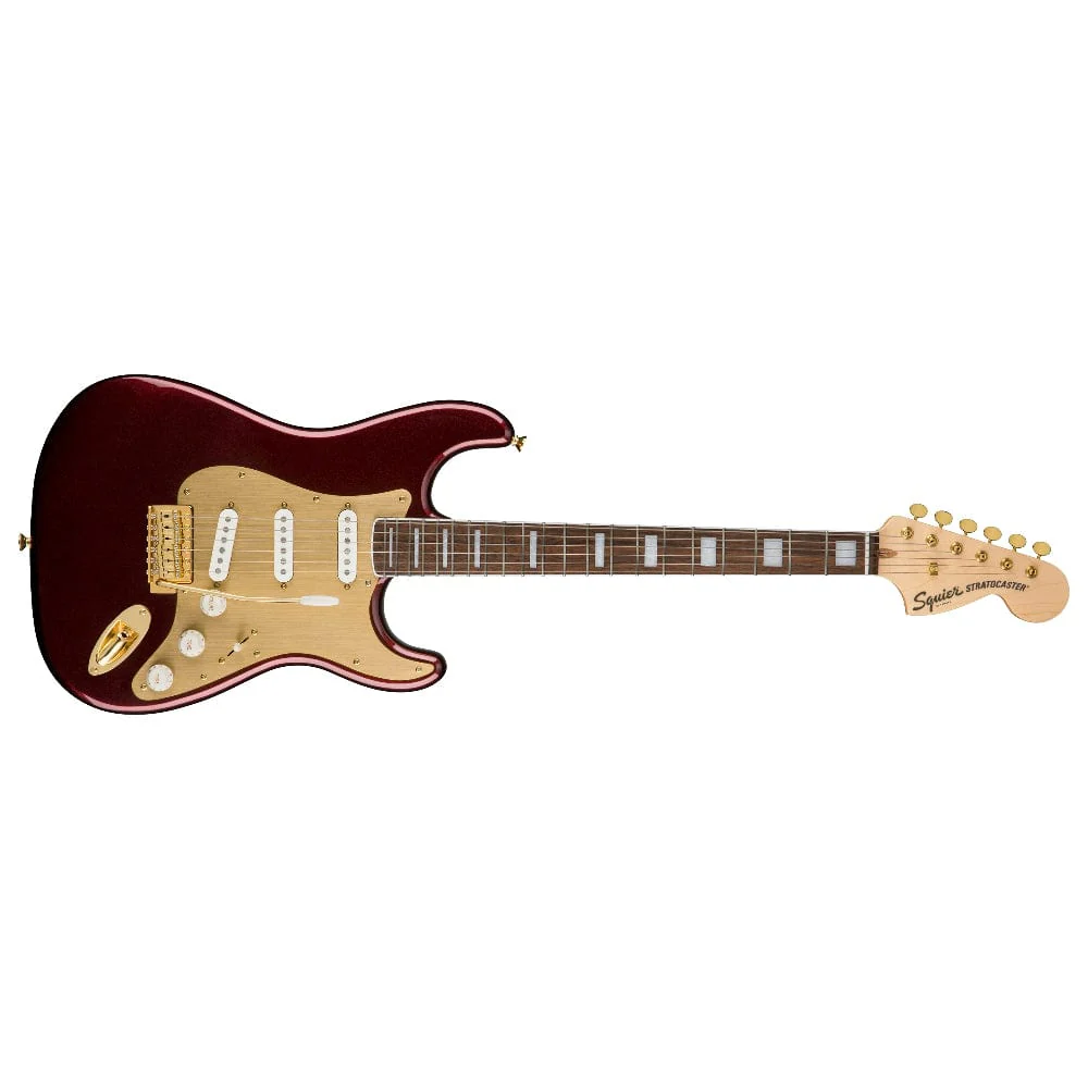 Fender Squier 40th Anniversary Stratocaster Gold Edition Electric Guitar - Image 20