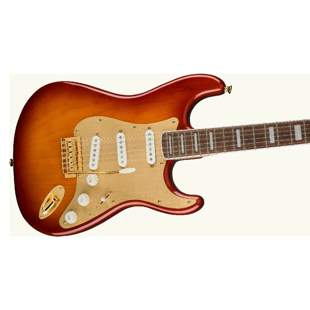 Fender Squier 40th Anniversary Stratocaster Gold Edition Electric Guitar - Image 36