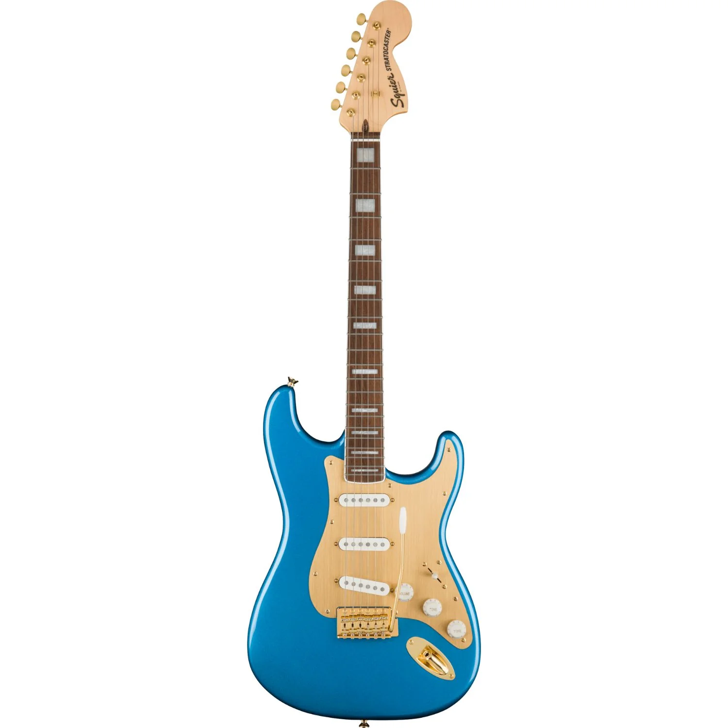 Fender Squier 40th Anniversary Stratocaster Gold Edition Electric Guitar - Image 43