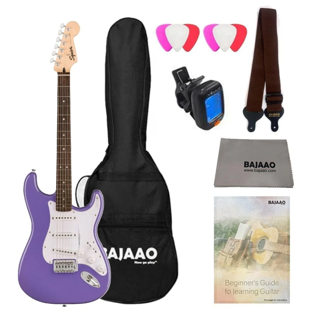 Fender Squier Sonic Stratocaster Electric Guitar Bundle With Gigbag, Polishing Cloth, Picks, Strap, Tuner & Ebook - Image 16