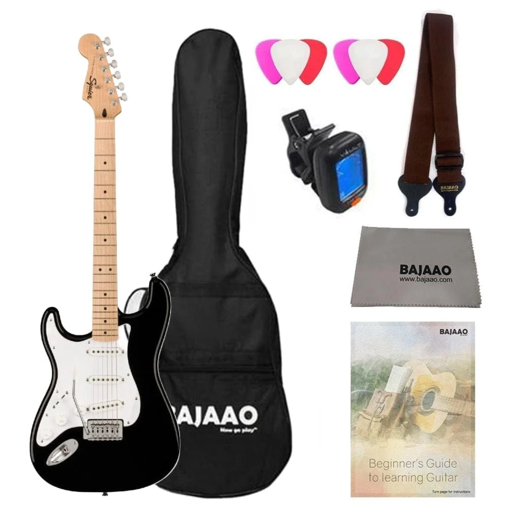 Fender Squier Sonic Stratocaster Electric Guitar Bundle With Gigbag, Polishing Cloth, Picks, Strap, Tuner & Ebook - Image 23