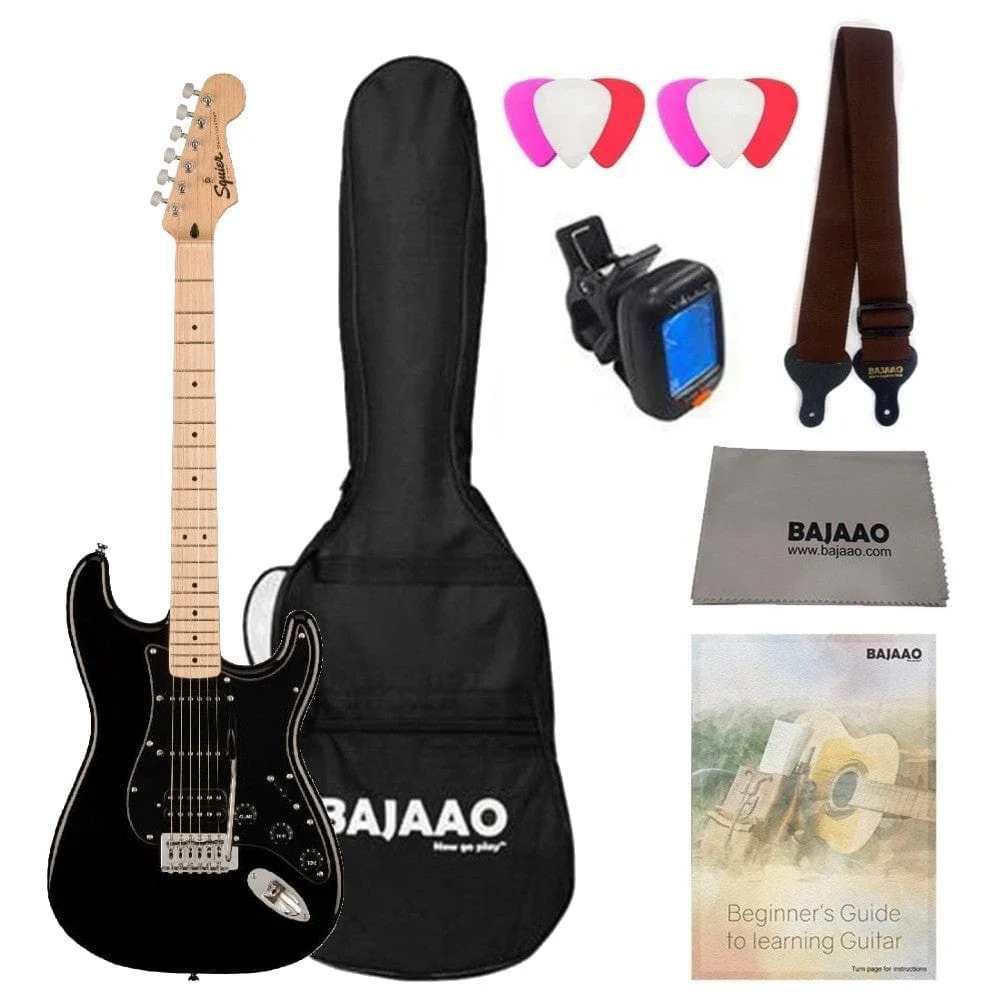 Fender Squier Sonic Stratocaster Electric Guitar Bundle With Gigbag, Polishing Cloth, Picks, Strap, Tuner & Ebook - Image 27