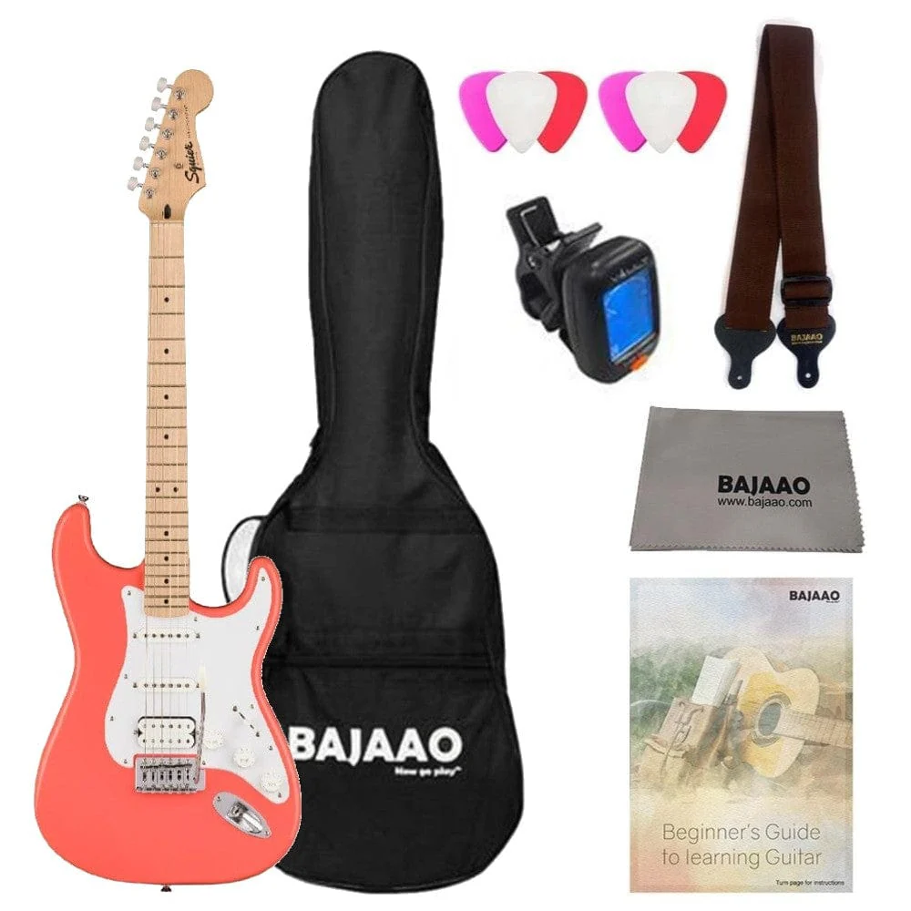 Fender Squier Sonic Stratocaster Electric Guitar Bundle With Gigbag, Polishing Cloth, Picks, Strap, Tuner & Ebook - Image 32