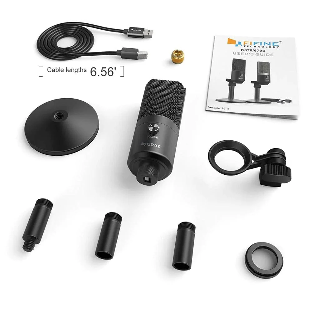 Fifine K670B Cardioid USB Microphone - Image 4