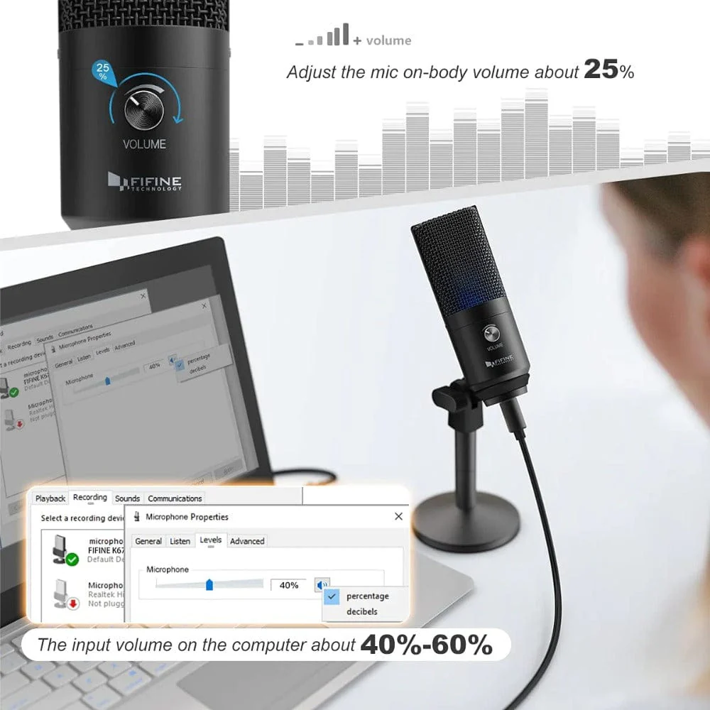 Fifine K670B Cardioid USB Microphone - Image 5