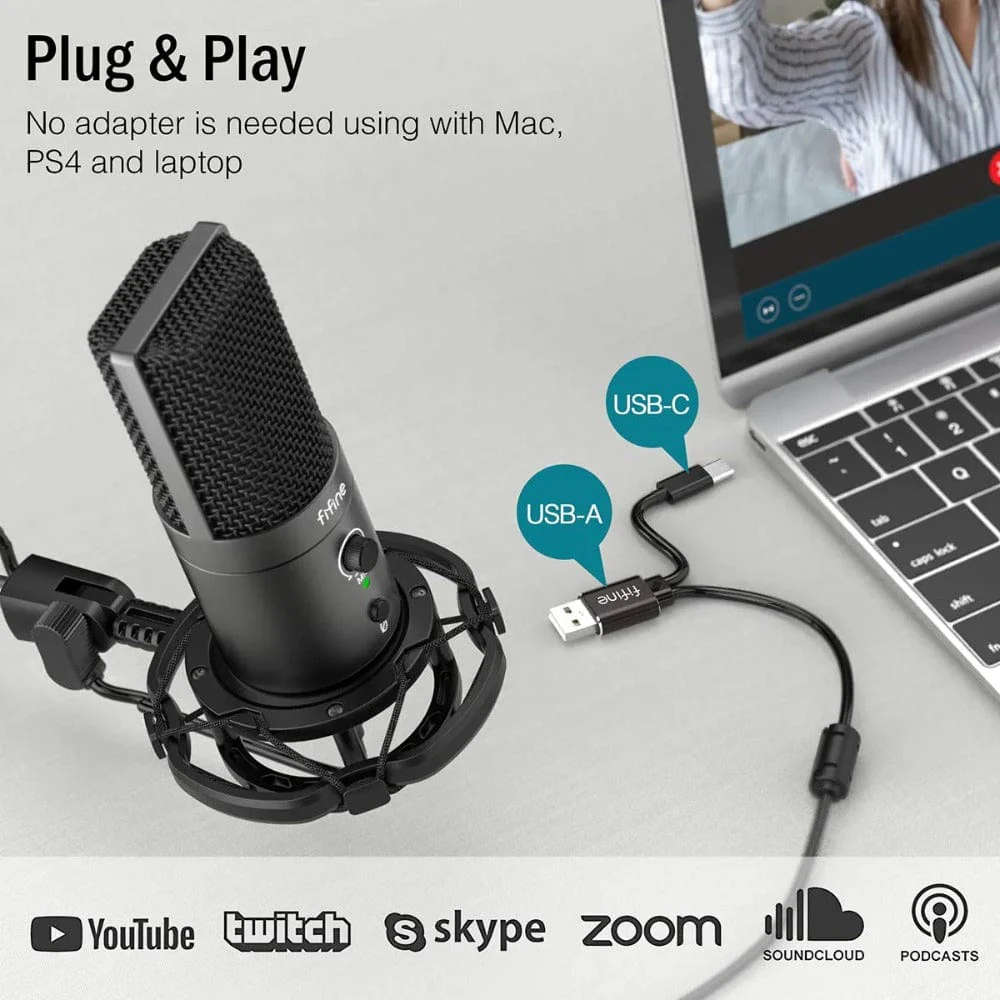 Fifine T683 USB Condenser Microphone Kit - Image 4