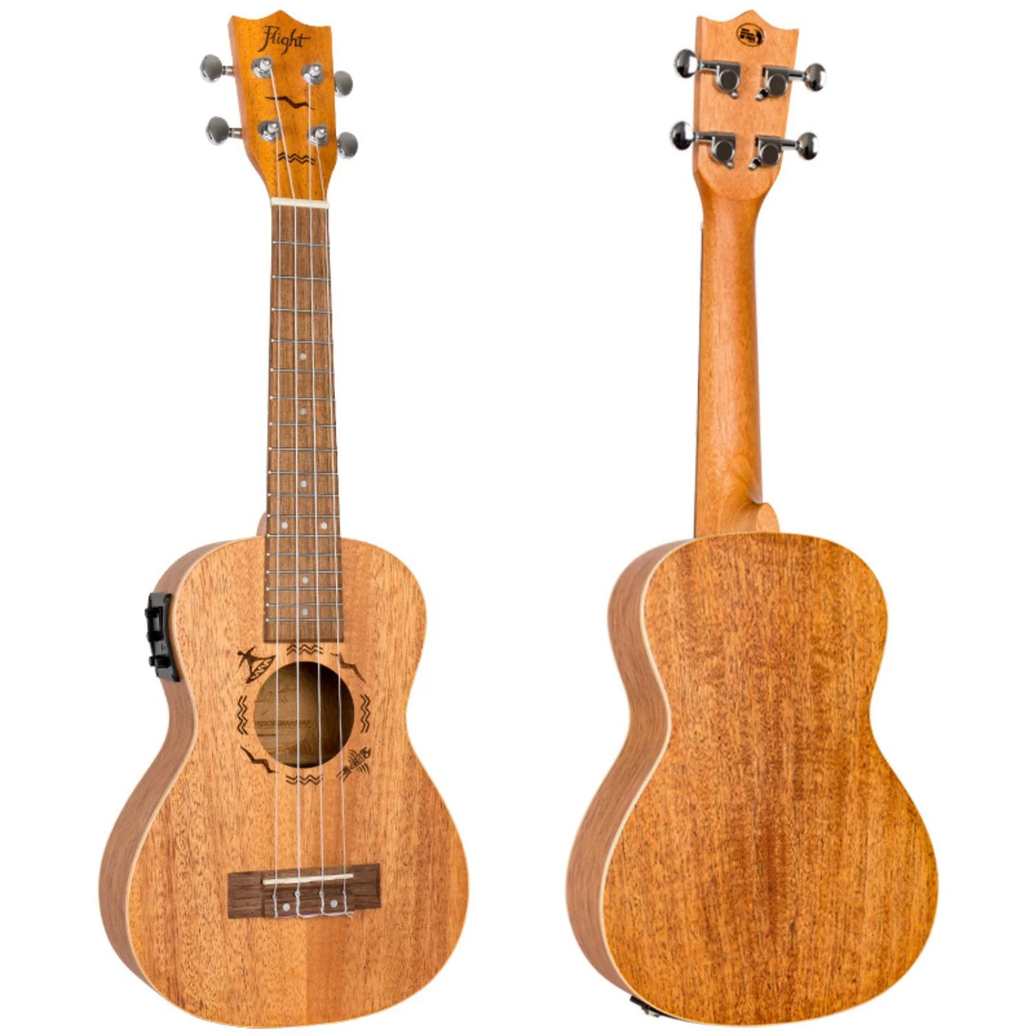 Flight DUC323 EQ Electro Acoustic Concert Ukulele with Bag - Image 2