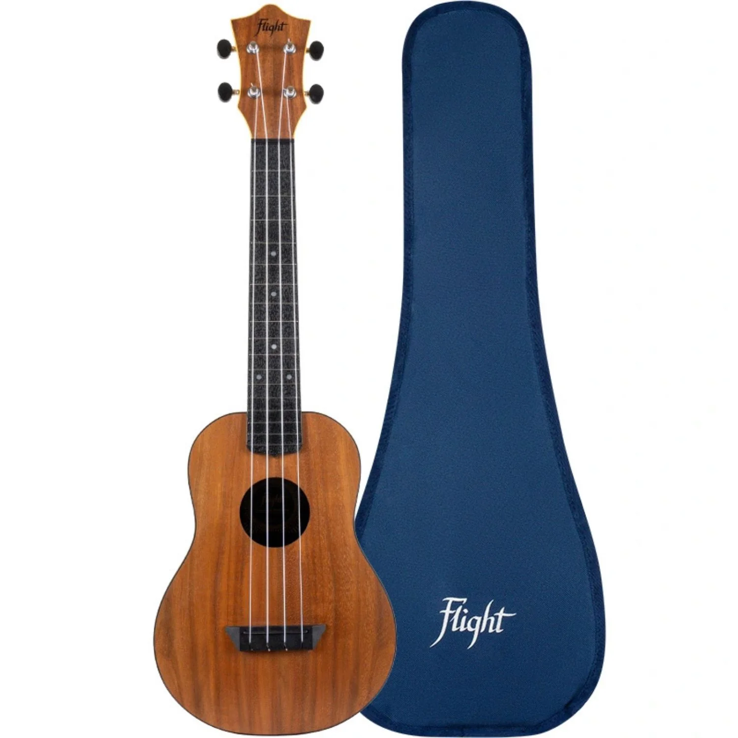 Flight TUC55 Acacia Travel Concert Ukulele with Bag - Image 3