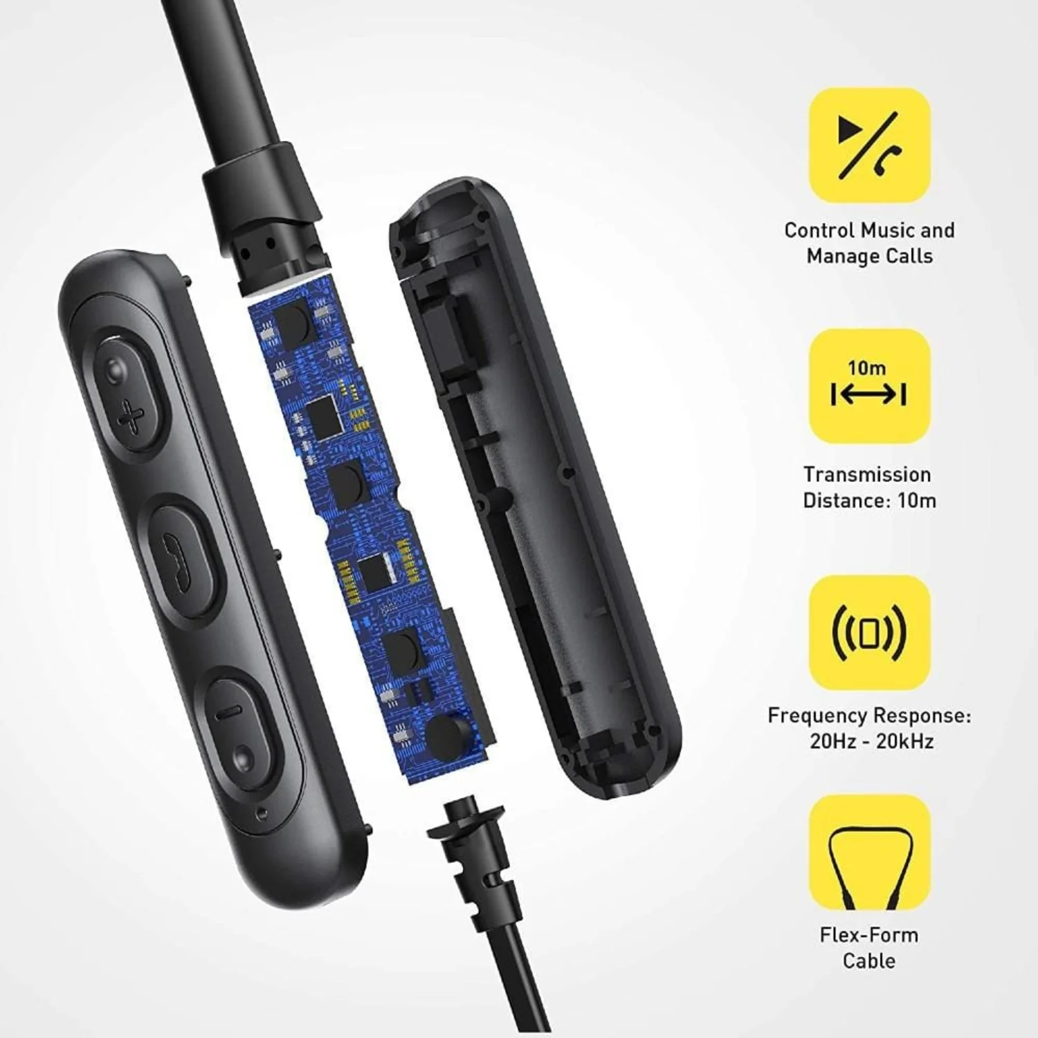 FLiX (Beetel) Blaze 100 Wireless Bluetooth In-Ear Comfortable Sports Neckband - Black - Image 2