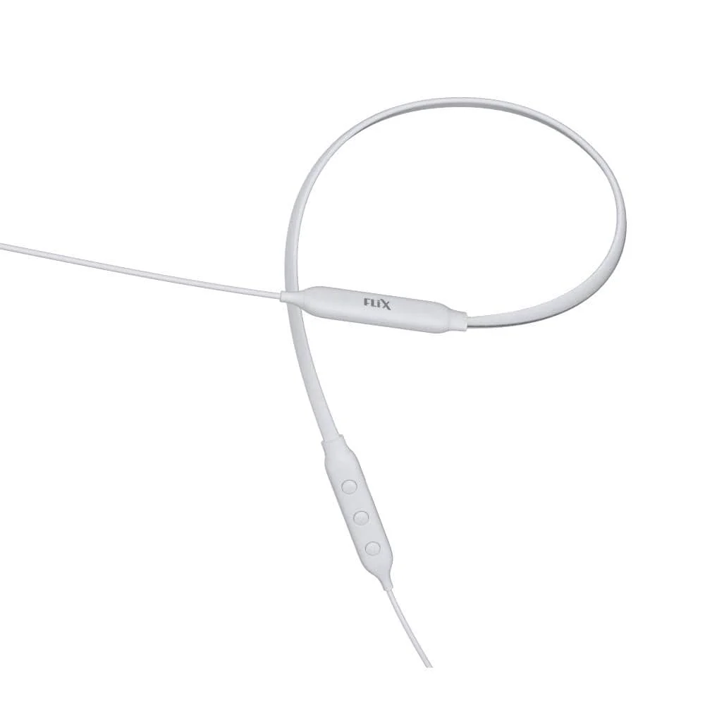 FLiX (Beetel) Blaze 120 Bluetooth v5.0 Wireless In Ear Comfortable Sports Neckband - White - Image 4