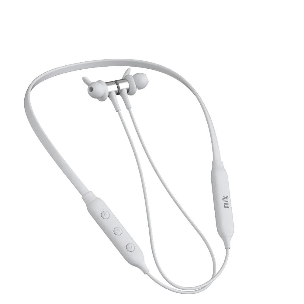 FLiX (Beetel) Blaze 120 Bluetooth v5.0 Wireless In Ear Comfortable Sports Neckband - White - Image 9