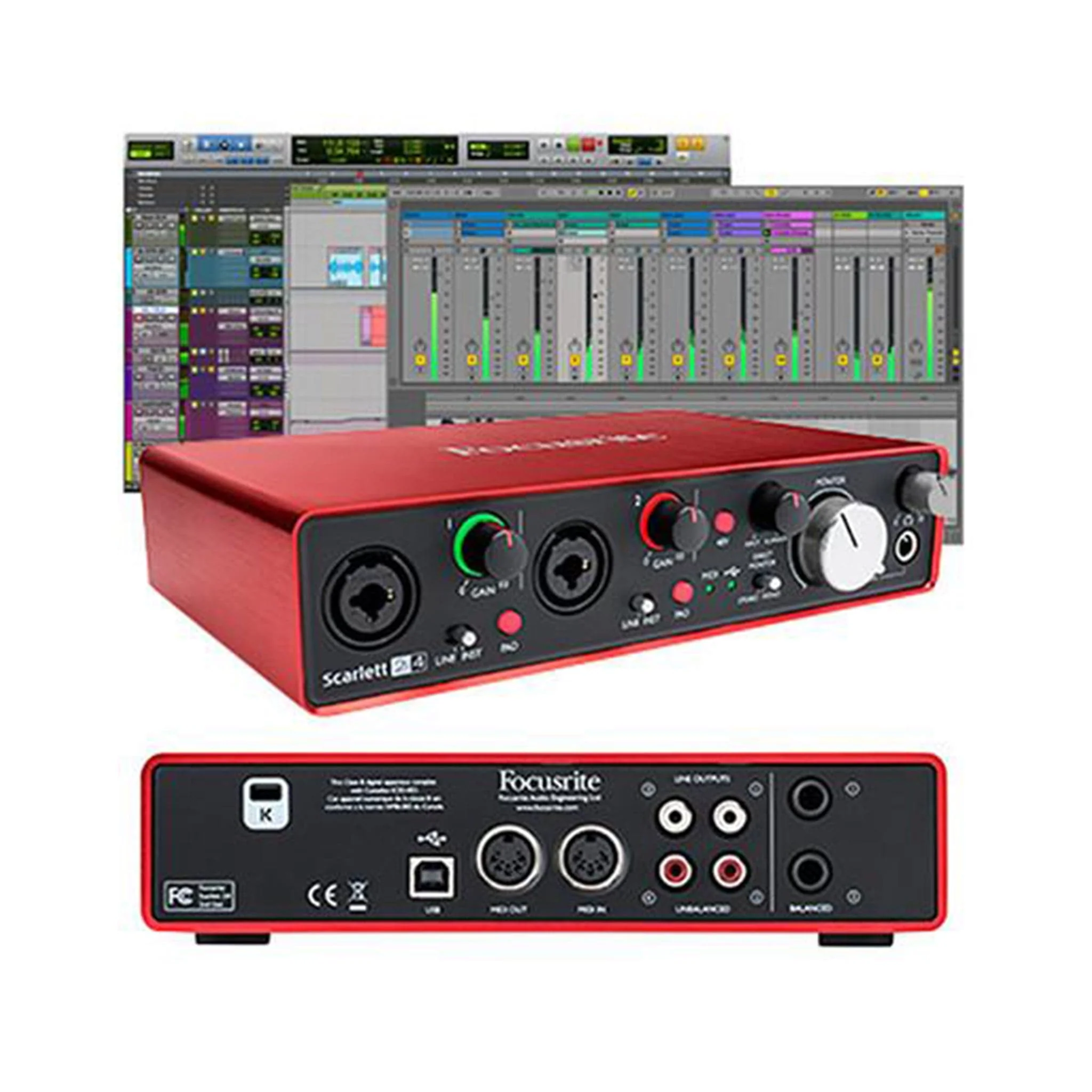 Focusrite Scarlett 2i4 2 In/4 Out USB Audio Interface with MIDI - 2nd Gen - Image 5