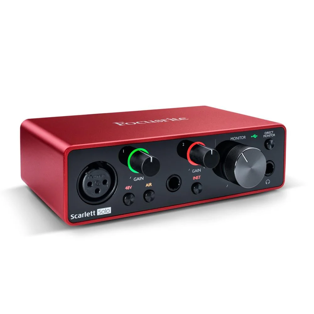 Focusrite Scarlett SOLO 3rd Gen USB Audio Interface with XLR Cable, Polishing Cloth & Ebook - Image 3
