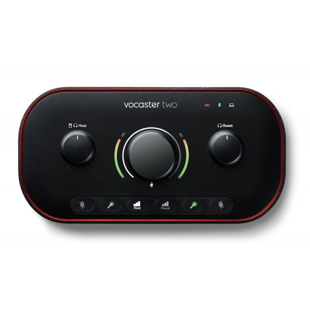 Focusrite Vocaster Two Studio USB-C Podcasting Audio Interface Bundle - Image 2