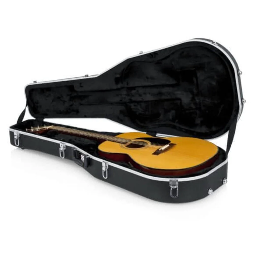 Gator GC Guitar Series Dreadnought Acoustic Guitar Deluxe Molded Case - Black - Image 2