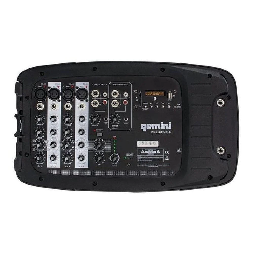 Gemini Sound ES-210MXBLU Professional Audio Bluetooth Portable PA System - Image 2