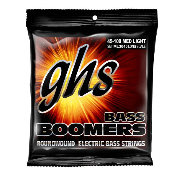 GHS ML3045 Bass Boomers Electric Bass Guitar Strings - Medium Light - 0.45-0.100
