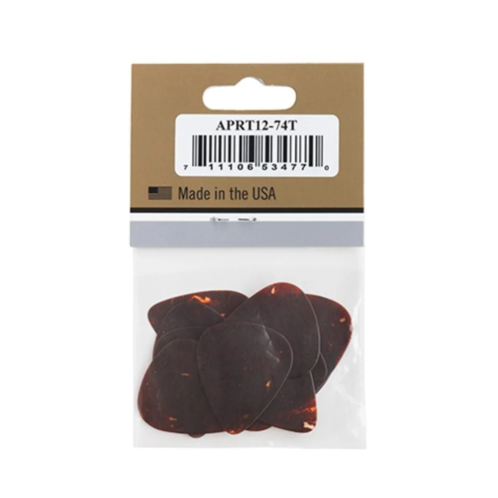Gibson APRT12-74 Tortoise Guitar Picks- Pack of 12 - Image 9