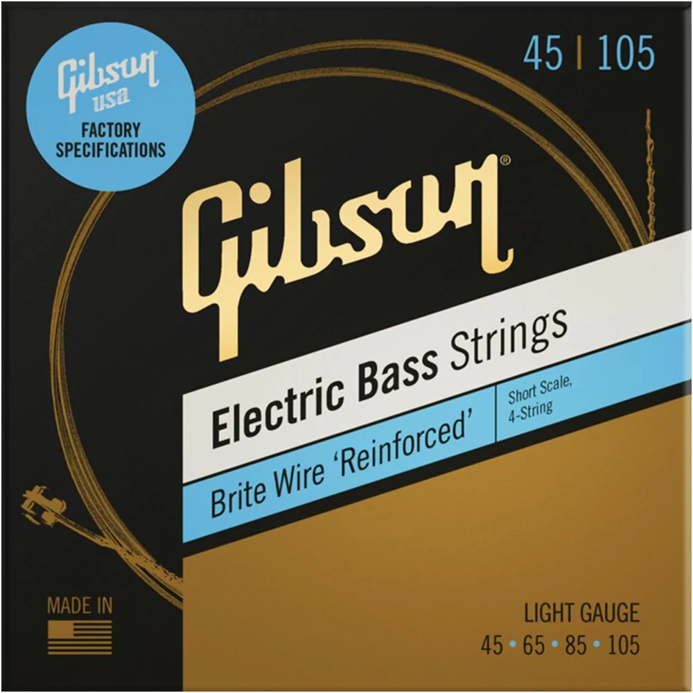 Gibson Short Scale Brite Wire Electric Bass Strings- 4 Strings
