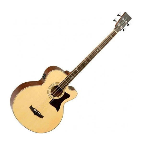 Granada PRLB16CEQ Electro-Acoustic Bass Cutaway Guitar - Natural