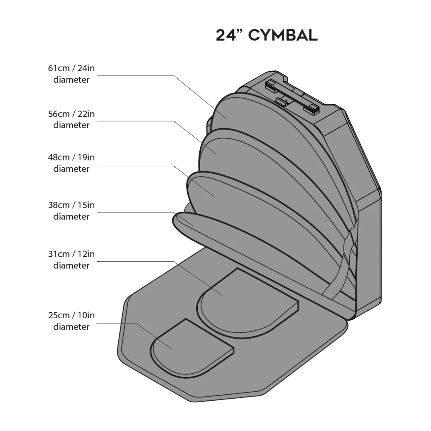 GruvGear GG-VCYM-BLK Veloc Cymbal Bag - Image 11