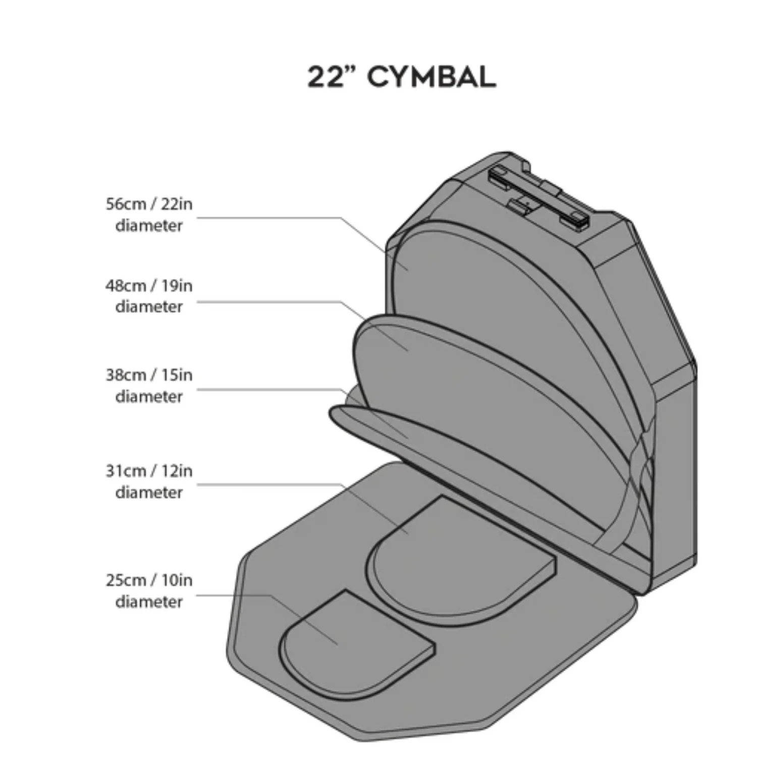 GruvGear GG-VCYM-BLK Veloc Cymbal Bag - Image 3