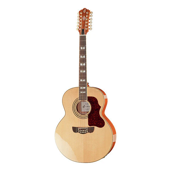 Harley Benton Custom Line CLJ-412E Dreadnought Electro Acoustic Guitar - Natural High Gloss