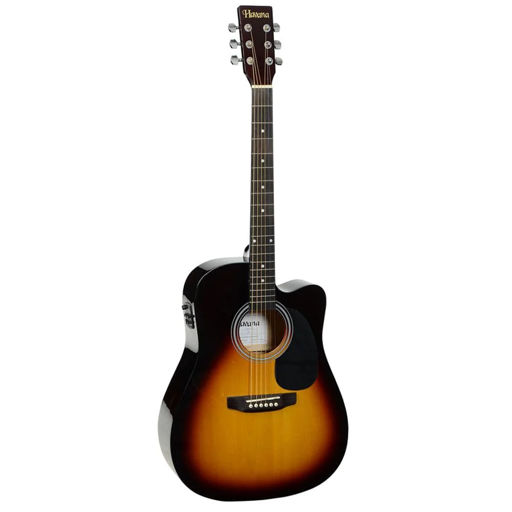 Havana 41-Inch Cutaway Electro Acoustic Guitar with 5 Band EQ & GT-3 Tuner - Image 5