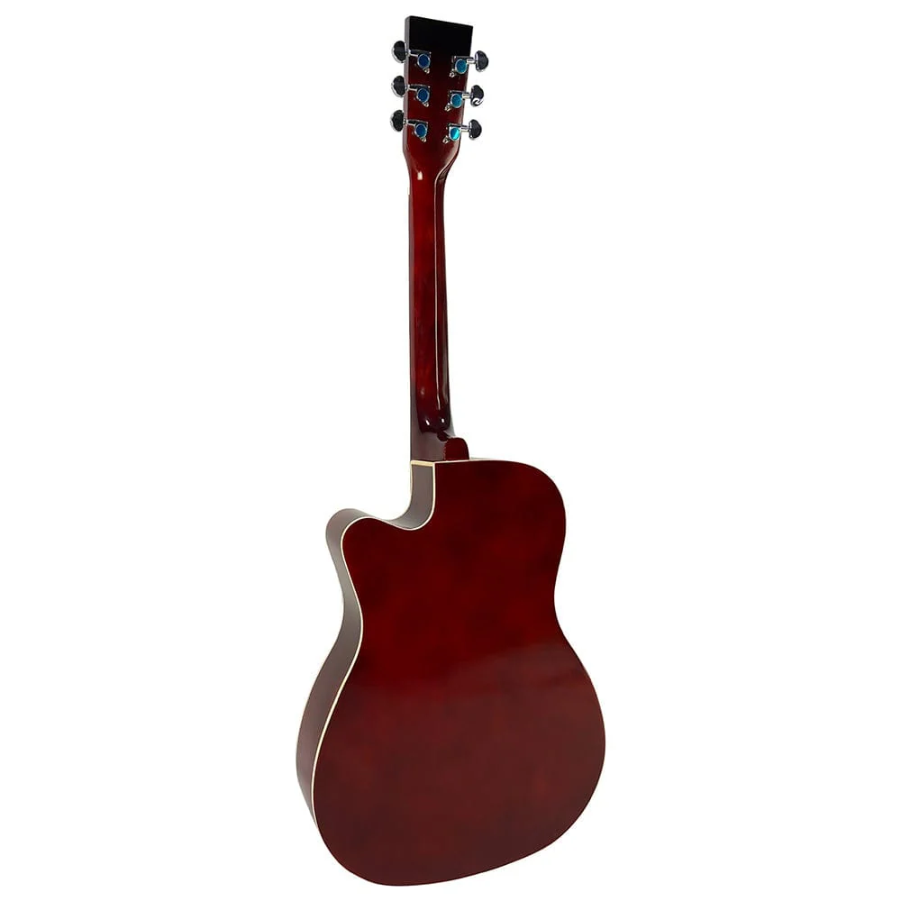 Henrix 38C 38 Inch Cutaway Acoustic Guitar with Dual Action Truss Rod, Gigbag, Picks, String Set, Strap, Cloth & Ebook - Image 31