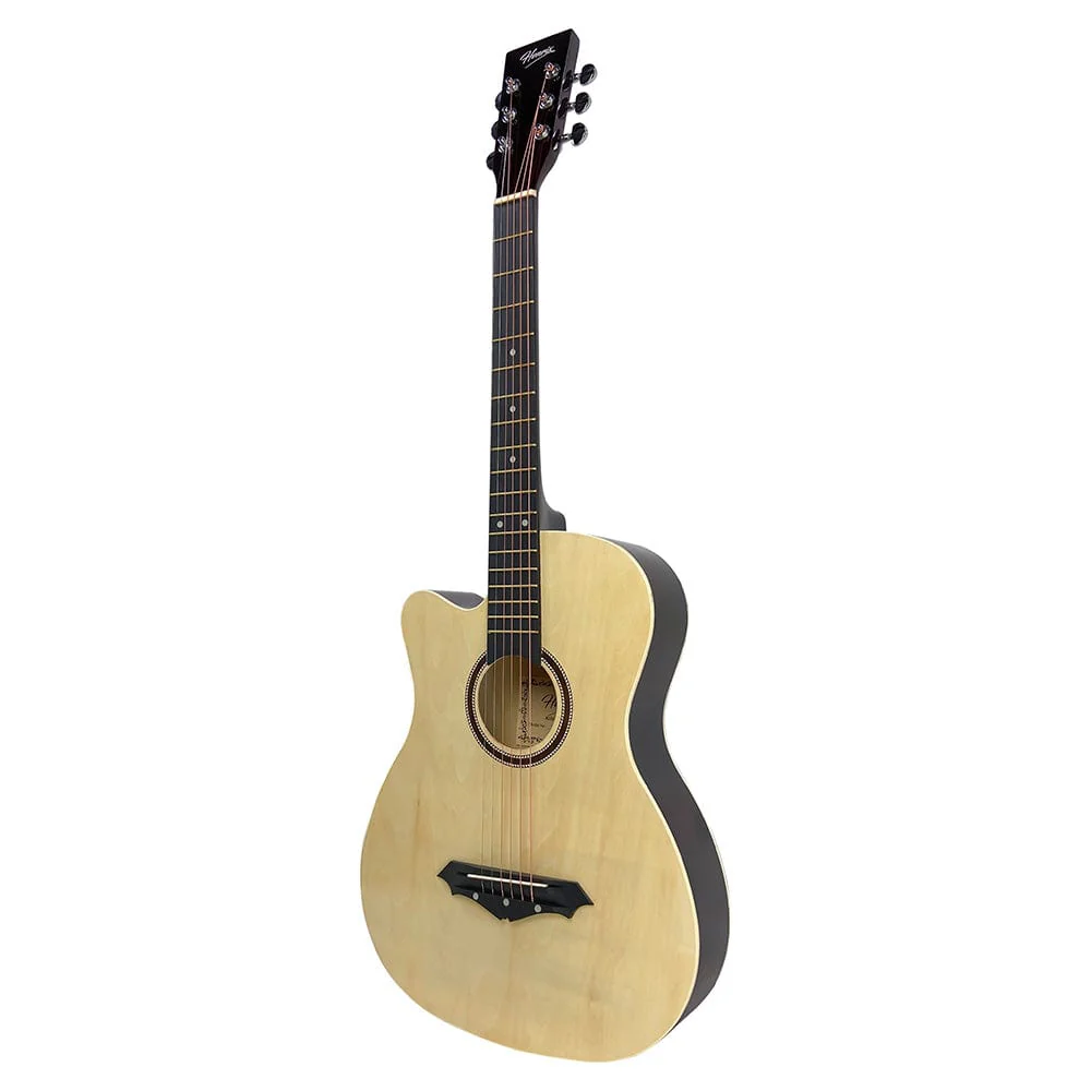 Henrix 38C 38 Inch Cutaway Acoustic Guitar with Dual Action Truss Rod, Gigbag, Picks, String Set, Strap, Cloth & Ebook - Image 5