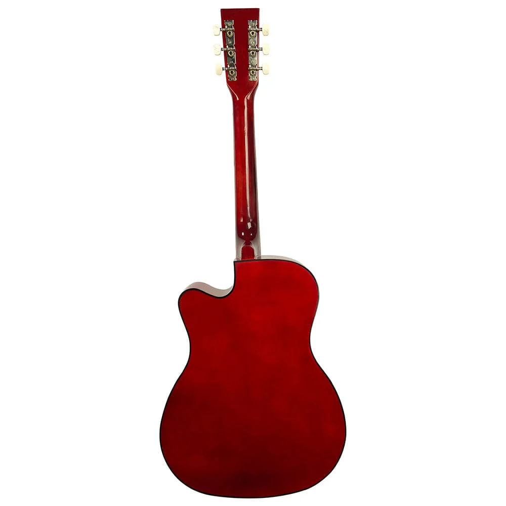 Henrix 38C 38 Inch Cutaway Acoustic Guitar with Dual Action Truss Rod, Gigbag, Picks, String Set, Strap, Cloth & Ebook - Image 50