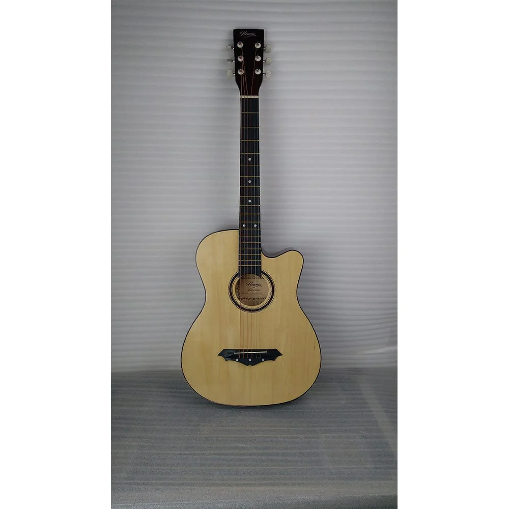 Henrix 38C Cutaway Acoustic Guitar - Natural - Open Box B Stock - Image 5